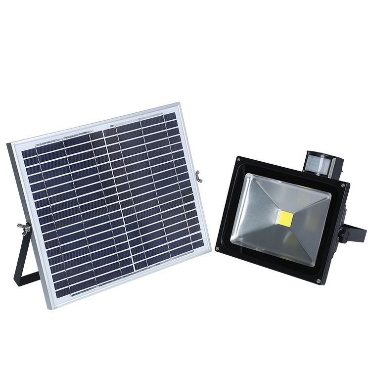 50W PIR sense solar flood light