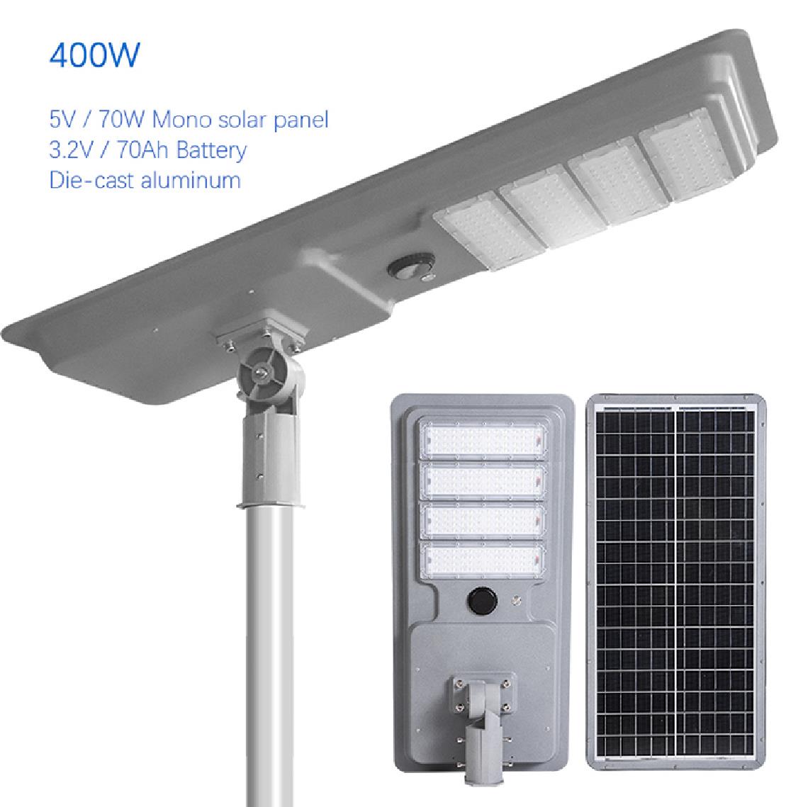 400W High brightness solar street light MPPT